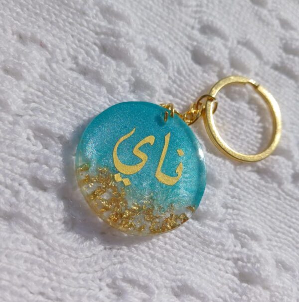 Resin Circular Keychain Style 2