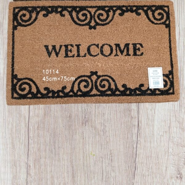 Ornate Scroll Welcome Coir Doormat