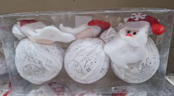 Christmas Santa & Snowy Ornament Set - 3pcs