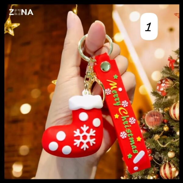 Santa Claus Keychain with Festive Strap - Image 2