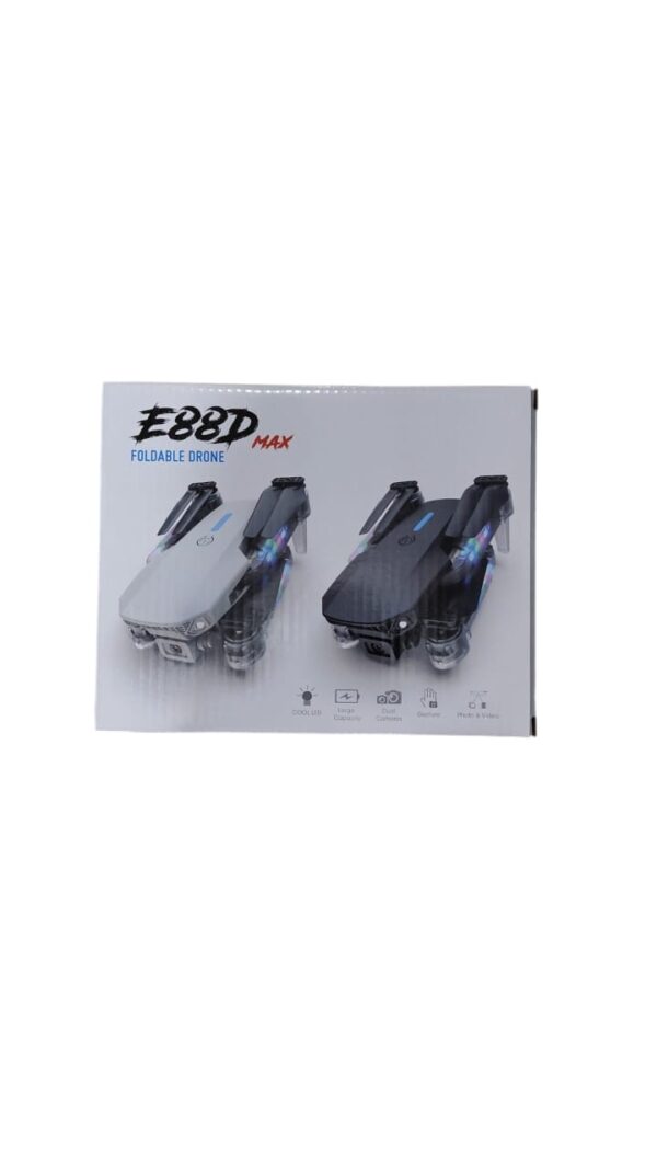 E88D Max Foldable Drone - Dual Camera with LED Lights