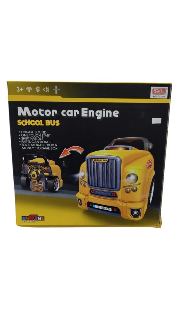 Interactive Motor Car Engine School Bus Toy