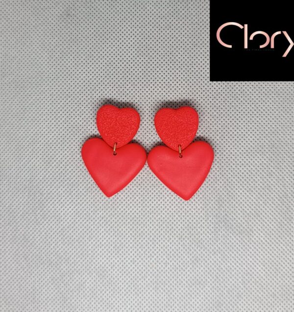 Bold Double Heart Earrings