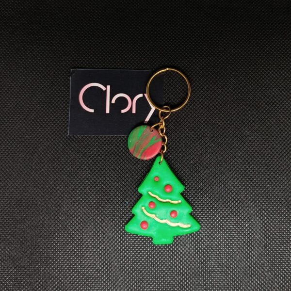 Festive Christmas Tree Keychain