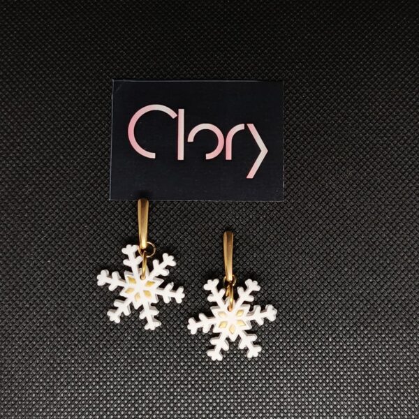 Frosted Snowflake Earrings