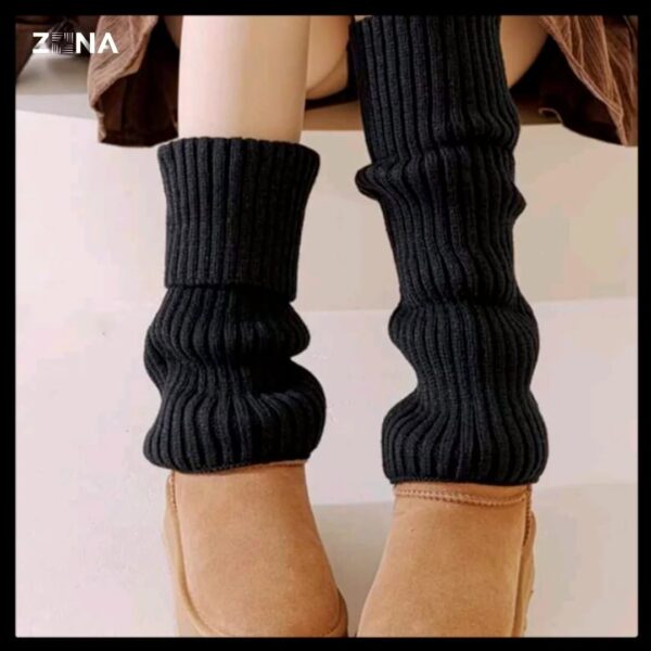 Cozy Ribbed Winter Leg Warmers - Image 7