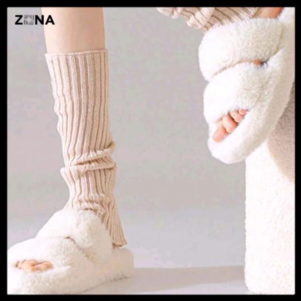 Cozy Ribbed Winter Leg Warmers - Image 2