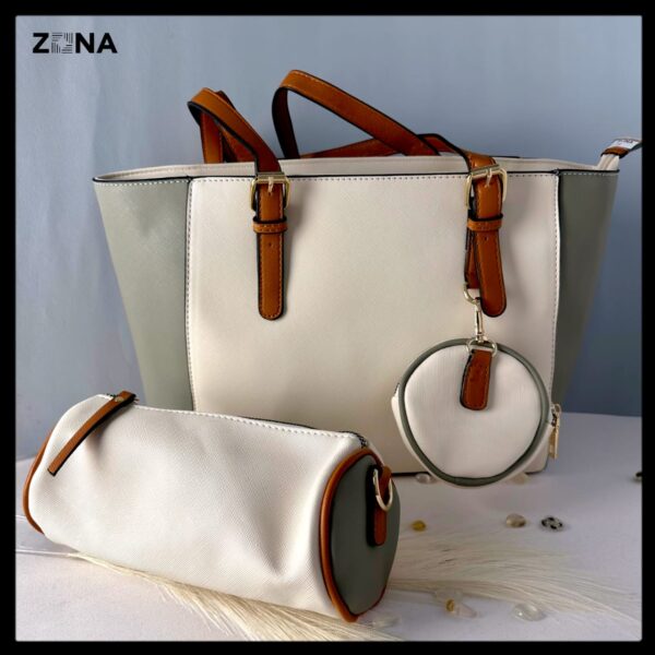 3-Piece Multi-Tone Handbag Set