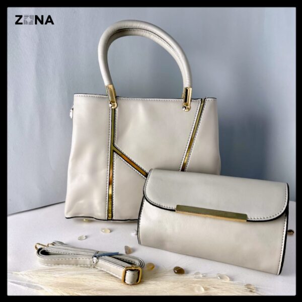 Elegant 2-in-1 Handbag and Clutch Set - Image 2