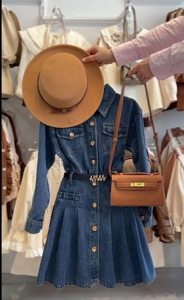 Classic Denim Button-Up Dress