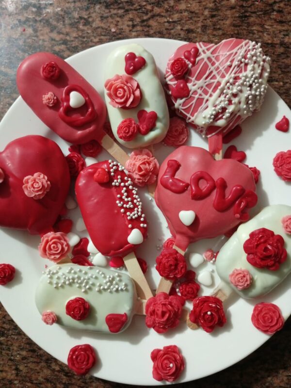 Valentine’s Day Chocolate-Covered Cakes