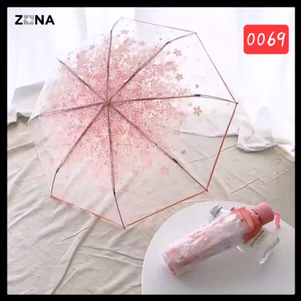 Transparent Floral Umbrella