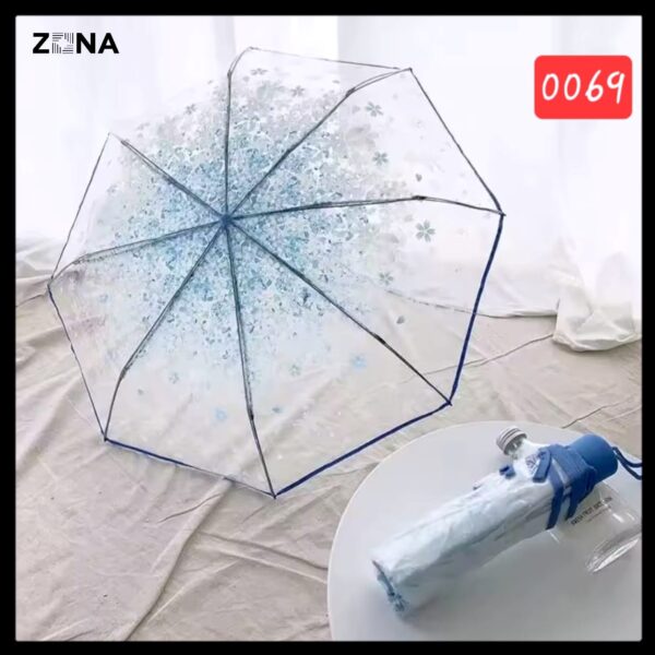 Transparent Floral Umbrella - Image 3