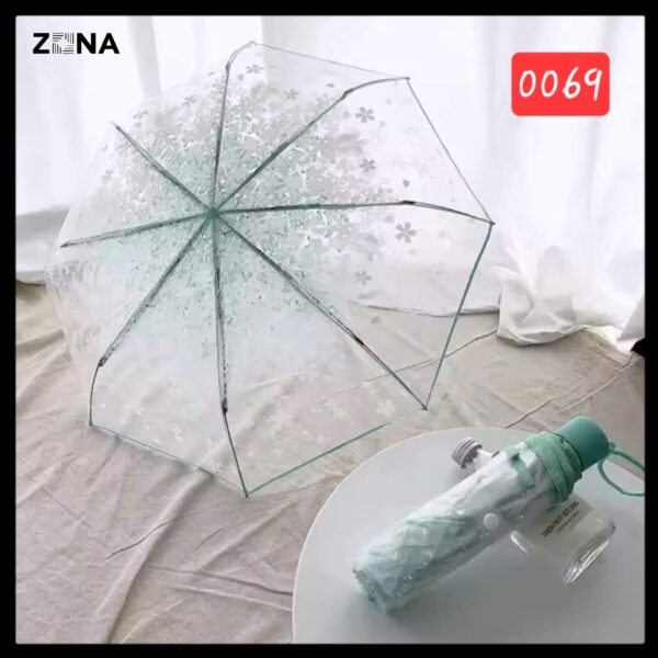 Transparent Floral Umbrella - Image 2