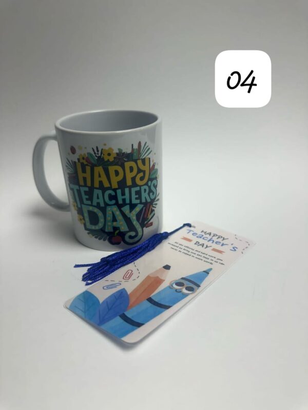 Happy Teacher's Day Ceramic Mug and Bookmark Set - Image 4