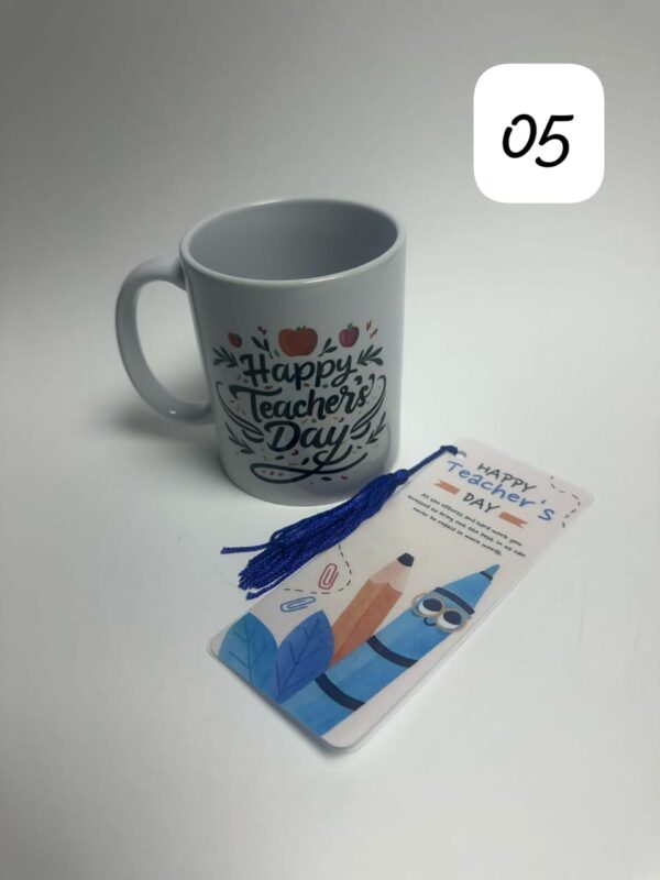 Happy Teacher's Day Ceramic Mug and Bookmark Set - Image 5