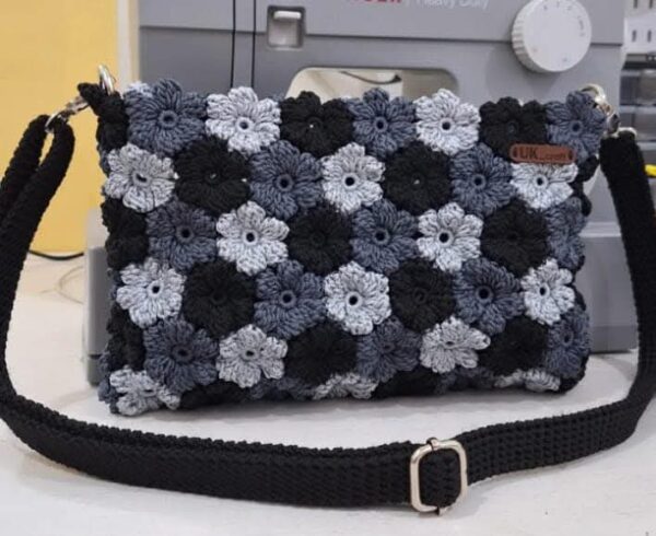 Handmade Floral Crochet Shoulder Bag