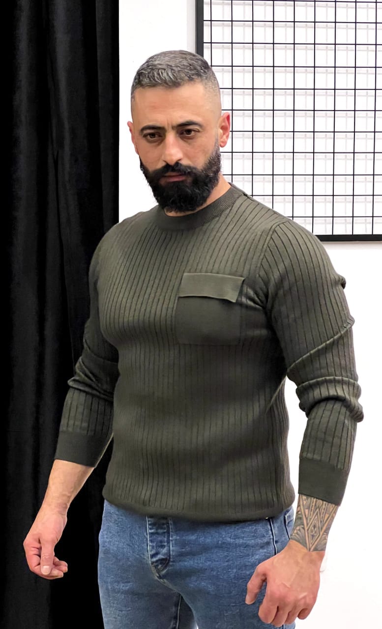 Men’s Ribbed Knit Sweater - Image 3