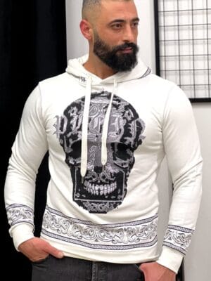 Men’s Skull Print Hoodie